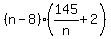 %28n-8%29%28145%2Fn%2B2%29