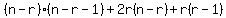 %28n-r%29%28n-r-1%29%2B2r%28n-r%29%2Br%28r-1%29