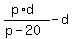 %28p%2Ad%29%2F%28p-20%29-d