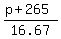 %28p%2B265%29%2F16.67