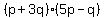 %28p%2B3q%29%285p-q%29