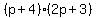 %28p%2B4%29%282p%2B3%29