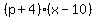 %28p%2B4%29%28x-10%29