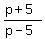 %28p%2B5%29%2F%28p-5%29
