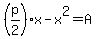 %28p%2F2%29x-x%5E2=A
