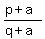 %28p+%2B+a%29%2F%28q+%2B+a%29
