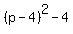 %28p-4%29%5E2-4