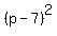 %28p-7%29%5E2