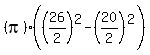 %28pi%29%28%2826%2F2%29%5E2-%2820%2F2%29%5E2%29