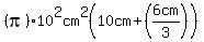 %28pi%2910%5E2cm%5E2%2810cm%2B%286cm%2F3%29%29