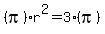 %28pi%29r%5E2+=+3%28pi%29