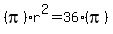 %28pi%29r%5E2+=+36%28pi%29