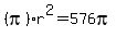 %28pi%29r%5E2+=+576pi