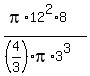 %28pi%2A12%5E2%2A8%29%2F%28%284%2F3%29%2Api%2A3%5E3%29