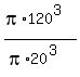%28pi%2A120%5E3%29%2F%28pi%2A20%5E3%29