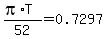 %28pi%2AT%29%2F52=0.7297