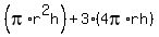 %28pi%2Ar%5E2h%29+%2B+3%284pi%2Arh%29