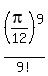 %28pi%2F12%29%5E9%2F9%21
