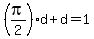 %28pi%2F2%29d%2Bd=1
