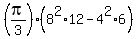 %28pi%2F3%29%2A%288%5E2%2A12+-+4%5E2%2A6%29