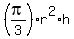 %28pi%2F3%29%2Ar%5E2%2Ah
