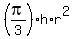 %28pi%2F3%29h%2Ar%5E2