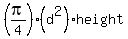 %28pi%2F4%29%2A%28d%5E2%29%2A+height+