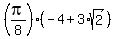 %28pi%2F8%29%28-4%2B3%2Asqrt%282%29%29
