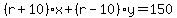 %28r%2B10%29x%2B%28r-10%29y=150