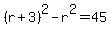 %28r%2B3%29%5E2-r%5E2=45