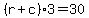 %28r%2Bc%293=30