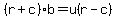 %28r%2Bc%29b=u%28r-c%29