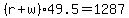 %28r%2Bw%2949.5=1287
