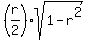 %28r%2F2%29%2Asqrt%281-r%5E2%29