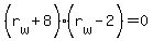 %28r%5Bw%5D+%2B+8%29%28r%5Bw%5D+-+2%29+=+0