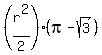 %28r%5E2%2F2%29%28pi+-sqrt%283%29%29
