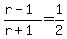 %28r-1%29%2F%28r%2B1%29+=+1%2F2