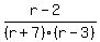 %28r-2%29%2F%28r%2B7%29%28r-3%29