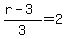 %28r-3%29%2F3=2