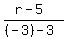 %28r-5%29%2F%28%28-3%29-3%29