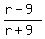 %28r-9%29%2F%28r%2B9%29