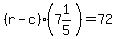 %28r-c%29%287%261%2F5%29=72