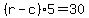 %28r-c%295=30