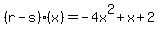 %28r-s%29%28x%29=-4x%5E2%2Bx%2B2