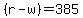 %28r-w%29=385