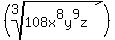 %28root%283%2C+108x%5E8y%5E9z%29%29