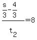 %28s%2F3+-+4%2F3%29%2Ft%5B2%5D+=+8