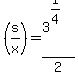 %28s%2Fx%29=3%5E%281%2F4%29%2F2
