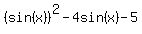 %28sin%28x%29%29%5E2-4sin%28x%29-5