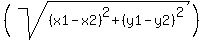 %28sqrt%28%28x1-x2%29%5E2%2B%28y1-y2%29%5E2%29%29